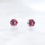【大粒ピンクトパーズの一粒スタッドピアス】6mm / 天然石 / サージカルステンレス / 11月誕生石