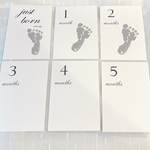 2505【即日発送・送料無料】マンスリーカード　月齢カード　足形