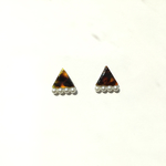 【即納可】秋色べっ甲モチーフのtriangle pearlピアス / イヤリング
