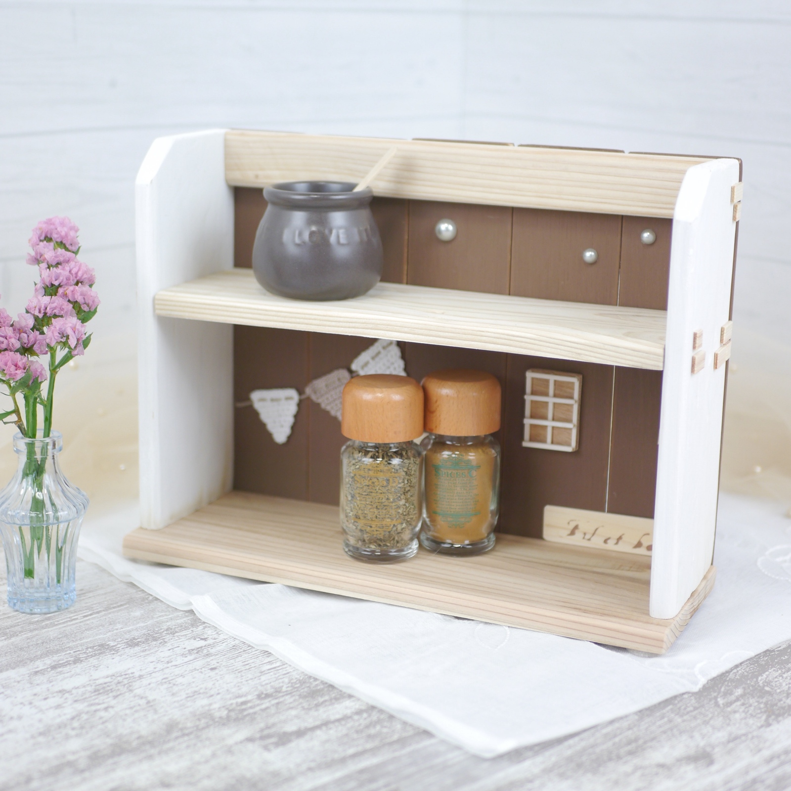 スパイスラック☆ハンドメイド☆木製ラック☆オーダーメイド DIY☆スパイスラック♡ハンドメイド☆オーダー☆小物ラック