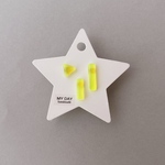 41.小さい三角と四角のピアス△蛍光△サージカルステンレス△3点セット