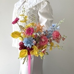 〈ブートニアset〉11.アーティフィシャルフラワーブーケ　ウェディングブーケ　造花ブーケ