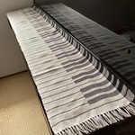 【再々販売】ピアノ掛けA   144cm   手織り　鍵盤柄　送料無料