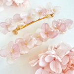 あじさいの花冠【バレッタ】　ピンク