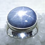 青玉の妖精＊star sapphire 925 ring