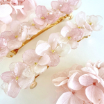 あじさいの花冠【バレッタ】　ピンク