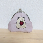 49 ハムスターミニがま口(ピンク キンクマ)