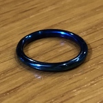 titanium ring “maru” bule 3号　チタン リング 指輪 サイズが合えばお買い得品