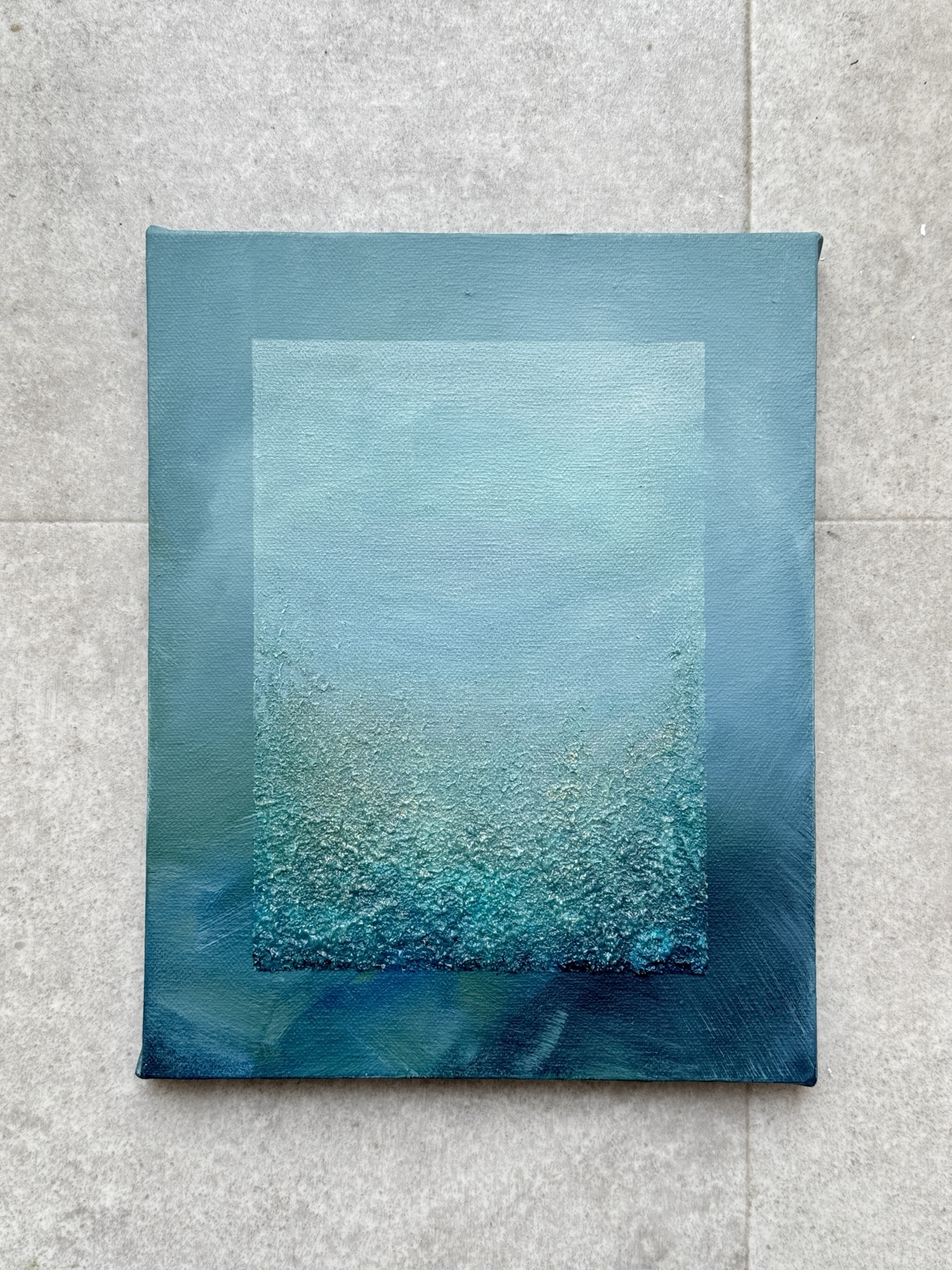 アクリル画テクスチャーアート風景画 海と空no.2 - asty.art
