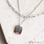 【ifumé】タグネックレス&オーバルチェーン 重ね付けセット サージカルステンレス SILVER