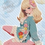 【Potiron×unichoco コラボ 5-7】   vintage girl 素材 シンプル素材 写真用紙 人物素材 ステッカー 人物ステッカー コラージュ