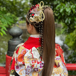 レッド×ブラック　つまみ細工　成人式　卒業式　七五三和装　成人式　髪飾り　水引　金箔　成人式　髪飾り　人気　振袖　髪飾り　成人式髪飾り　成人式　卒業式　卒業式髪飾り