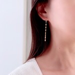 サージカルステンレスペタルチェーンのピアス/イヤリング