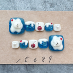ネイルチップクリームソーダ くまさんネイル77フット ペディキュア