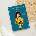 父の日メッセージカード４枚セット〈名入れ可・写真OK〉ポストカード　家族　英文　敬老の日　誕生日