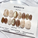 着画あり14本˗ˏˋブラウン×フラワーˎˊ˗即日発送OK/人気14本SET /フリーサイズ/計測不要/超薄型チップ/個性的/春夏ネイル/ネイルチップ/お呼ばれ/ウエディング/結婚式/成人式/卒業