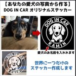 🐶【愛犬の写真から作る】オーダーメイド・DOG IN CAR ステッカー【名入れOK】