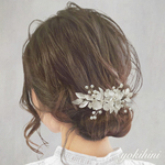 ウェディング ヘッドドレス ♡ ブライダル 結婚式 前撮り 髪飾り ヘアアクセサリー ヘアパーツ ヘッドドレス 花冠 花かんむり 小枝 ティアラ ビジュー 花嫁 新婦 シルバー dress