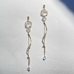 星のしずく　水晶のピアス/イヤリング