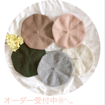 ふんわりコットン❁Mベレー帽　～48㎝