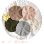 ふんわりコットン❁Lベレー帽　～52㎝