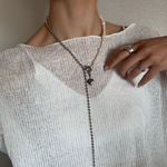 【特別掲載】 淡水パール ×ボールチェーン 2wayネックレス ［SSN031］ ＊  パールネックレス　ロングネックレス　ハートチャーム　2way カジュアル　きれいめ