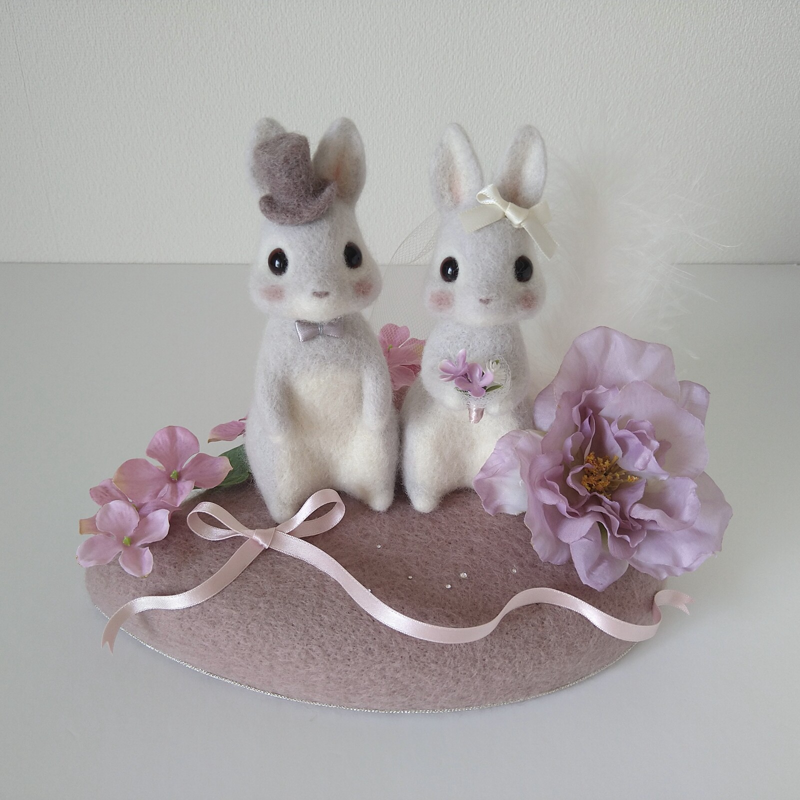 ウェルカムドール　ウサギ　ハンドメイド ゼクシィ掲載商品】新郎新婦うさぎさんのウェルカムドール