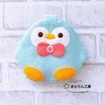 ペンギンさんの形合わせ　マジックテープ　ボタン練習　フェルト　知育玩具　
