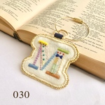 刺繍アルファベットキーリング 【M】-11