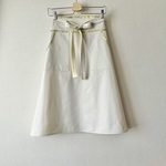 イエローペイズリーのAラインサロンエプロン