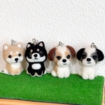 羊毛フェルトマスコット　わんこストラップ①(柴犬、シーズー）