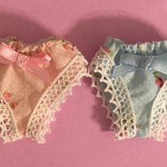 リカちゃん、プーリップサイズ パンツ2枚セットB