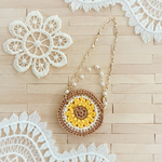 【夏季限定】ヒマワリ🌻のサークル2wayバッグ　ドールサイズ　