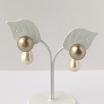 シンプル☆秋パールのピアス