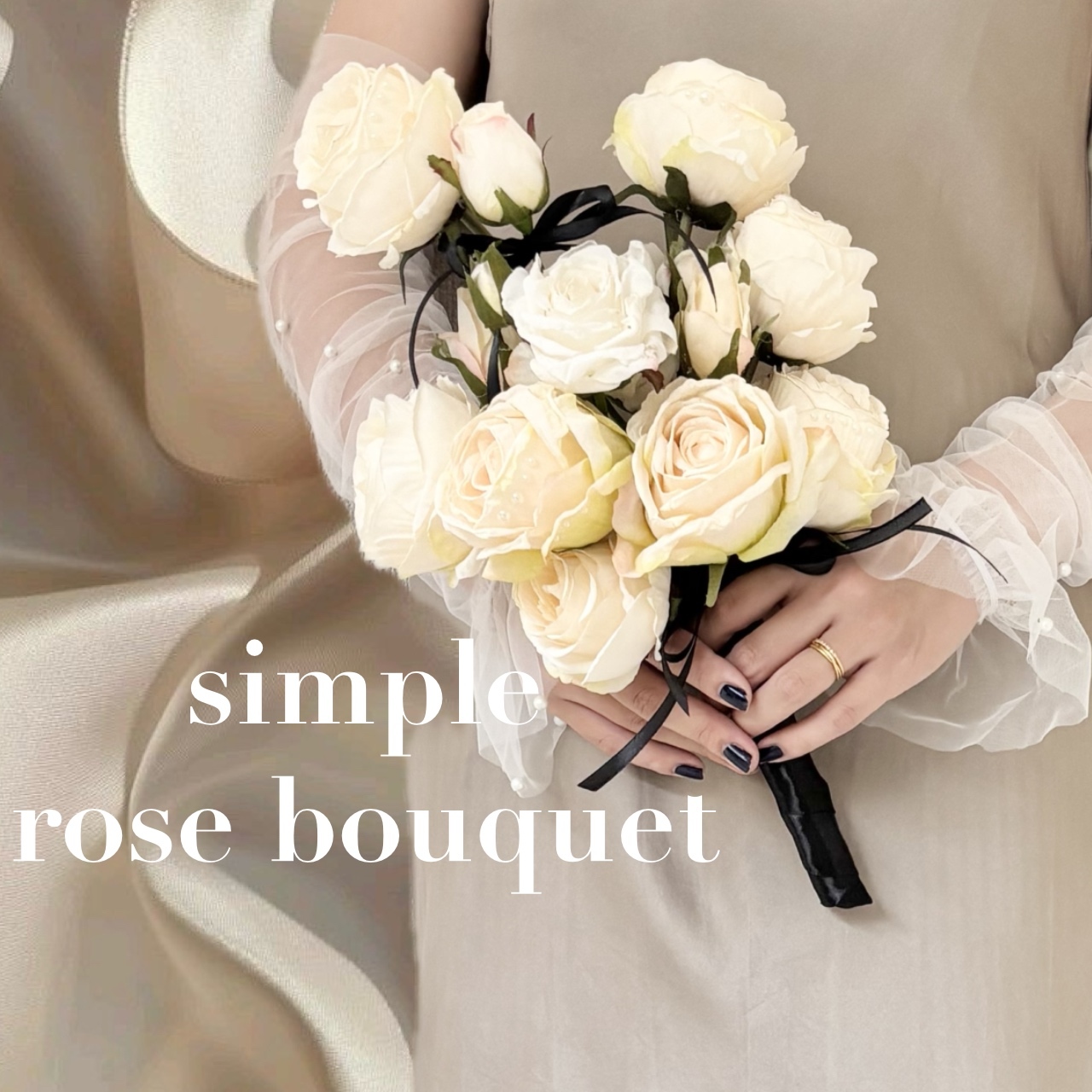 パールブーケ　ウェディング　結婚式　アーティフィシャルフラワー　韓国風　ブーケ wedding bouquet for bride🌷 Thankyou bride and groom. @floy