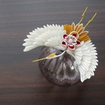 つまみ細工 　✿ 祝い鶴✿～梅