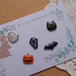 小さなハロウィン ピアス（ノンホールピアス）