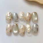 blue gray🩶 / ネイルチップ / ニュアンスネイル / ぷっくりネイル / マグネットネイル /グレーネイル