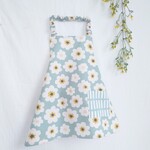 サイズ、三角巾選べるキッズエプロン☆セット☆ゴム☆ポケットつき☆花柄☆ブルー☆イエロー☆チェック☆くすみ