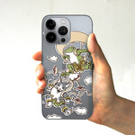 スマホケース　風神雷神（クリア）