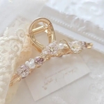 ᴺᴱᵂ♡bubble＆Flower バンスクリップ  brown mix