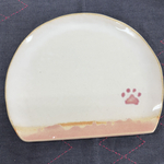 ピンクの肉球　プレート皿　(大)