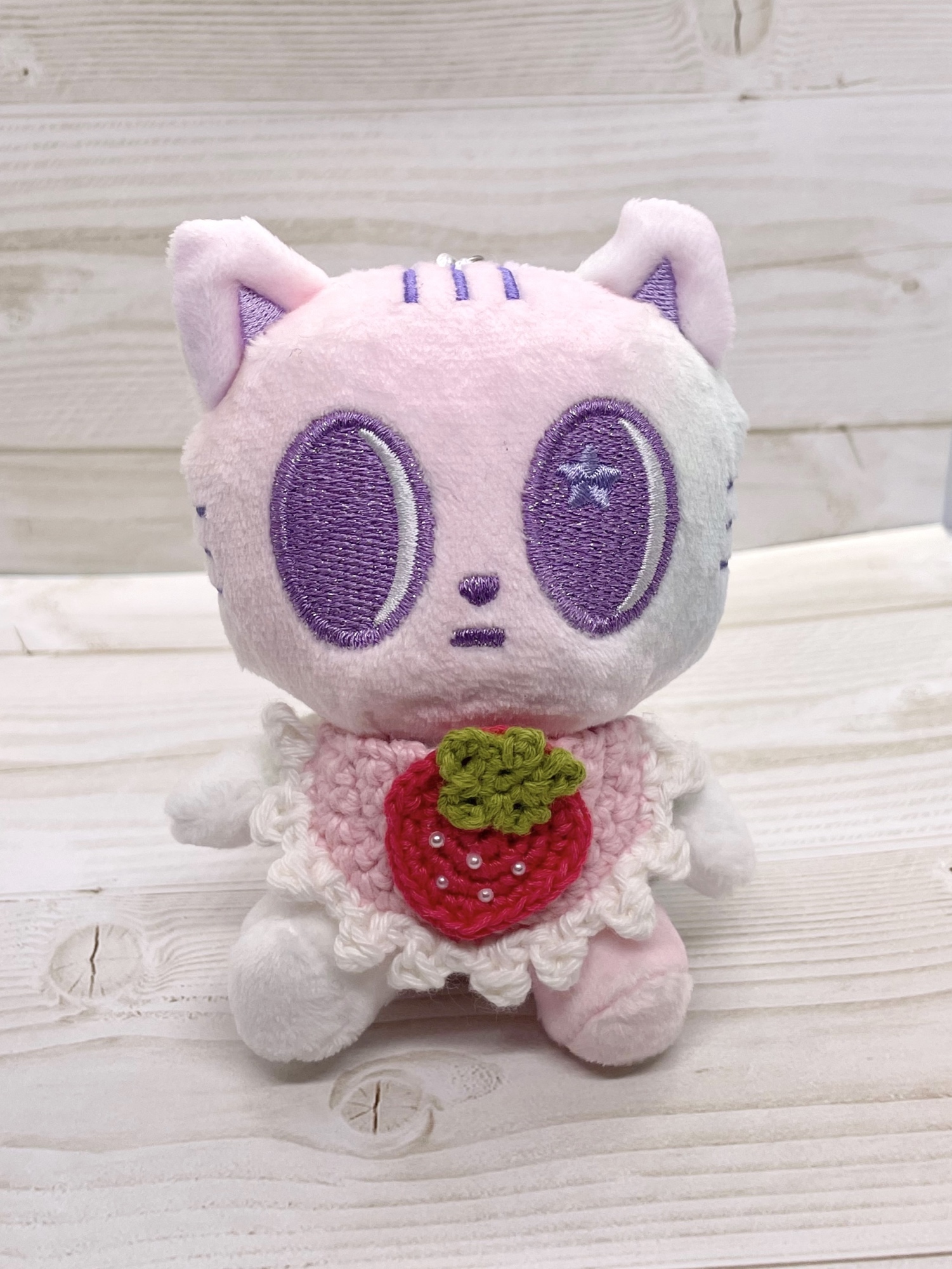 いつぬい ぬい用 羽 付 ゆらゆら いちご スタイ よだれかけ ピンク モンぬい モンぬい ぬい用 羽 付 ゆらゆら いちご スタイ よだれかけ ピンク