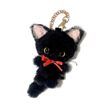 chicknuigurumi 黒猫ちゃん(お耳ピンク)ぶらん♪ぶらん♪バックチャーム