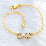 18kgf刻印有 infinity drop ブレスレット♡ゴールドコーティング フィルド 14kgf 18金