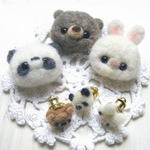 K様ご依頼品／どうぶつブローチ＊どうぶつピンバッチ
