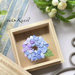 受注制作　紫陽花のリース型帯留め