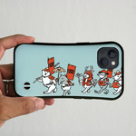 グリップiPhoneケース　真田軍団がゆく（ブルーグレー）