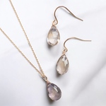 ✨天然石✨アメトリン　2点セット　ピアス/イヤリング＆ネックレス