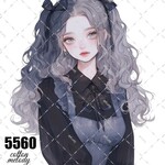original sticker « no.5560 »     //     人物ステッカー オリジナルステッカー オリジナル人物ステッカー ステッカー cotton melody 